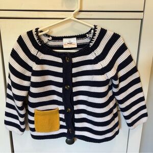 Hanna Andersson toddler size 3 blue and white striped sweater